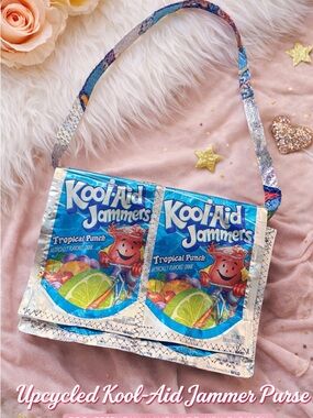 Upcycled Kool-Aid Jammer Purse Y2K Handmade Recycled Bag Cute Nostalgic 2000s